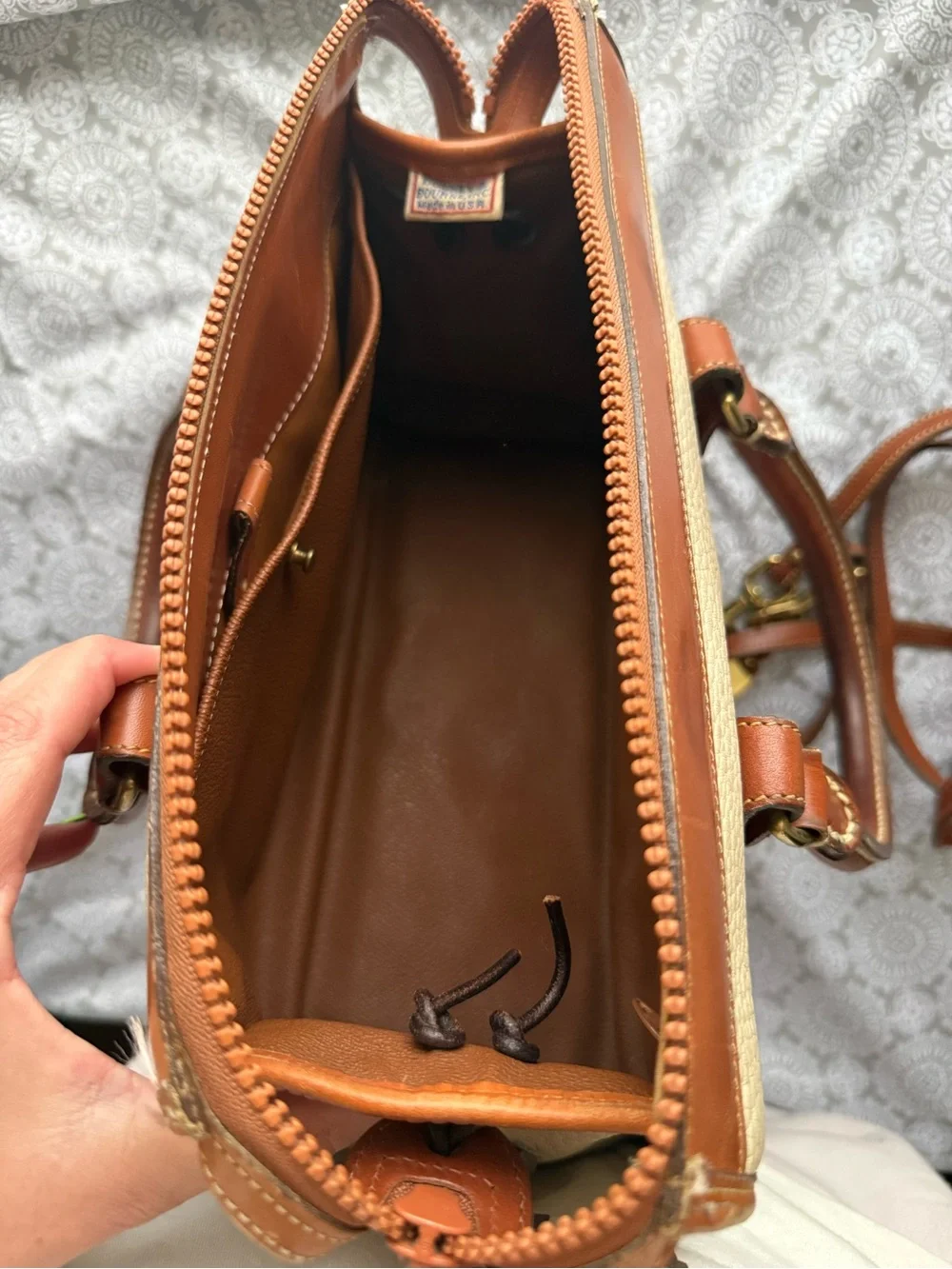 Vintage 1994 Dooney & Bourke All Weather Leather Satchel USA Made